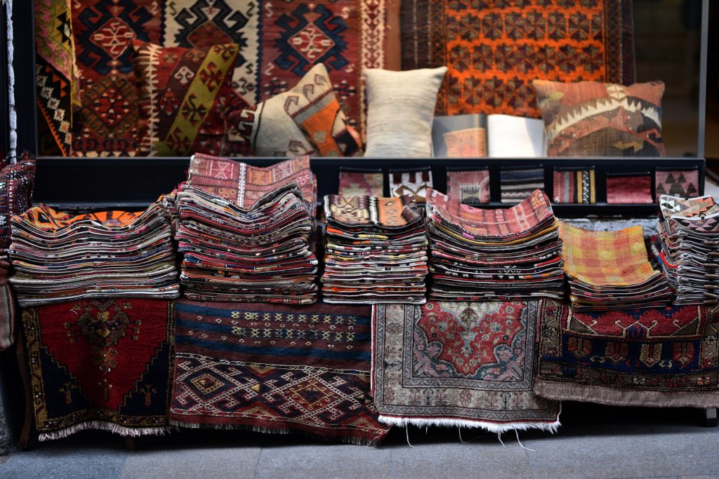 Rug store with many different rug options