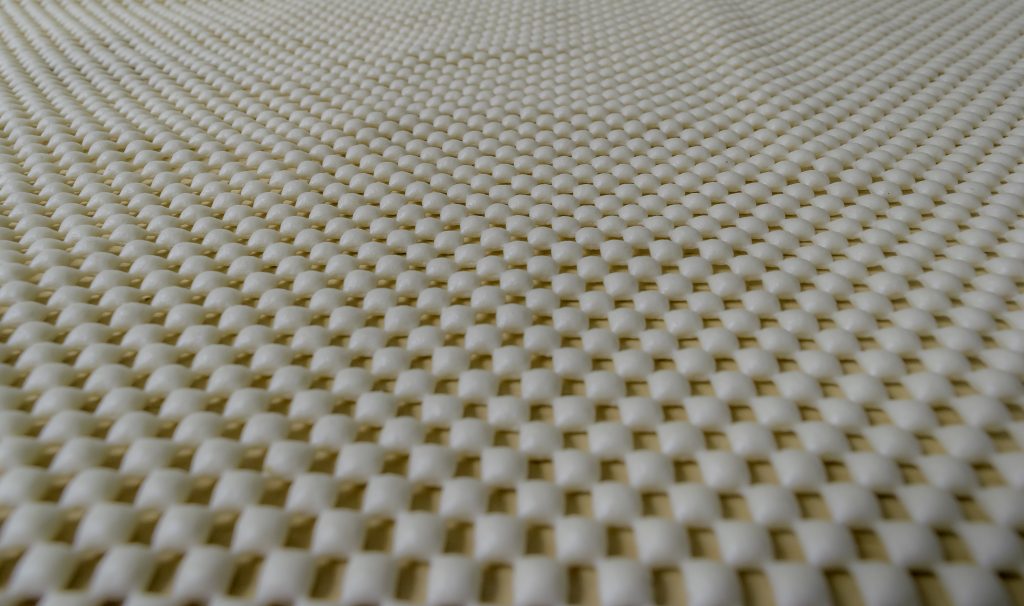 close up of a rug pad