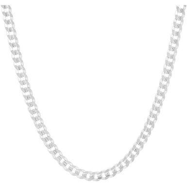 Men Solid Sterling Silver .925 Curb Link Chain Necklace - 26 Inch