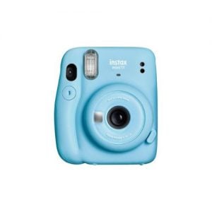 Blue Fujifilm instax mini camera