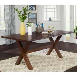 Simple Living Mandeville Live Edge Solid Wood Dining Table - Walnut - Mandeville Dining Table